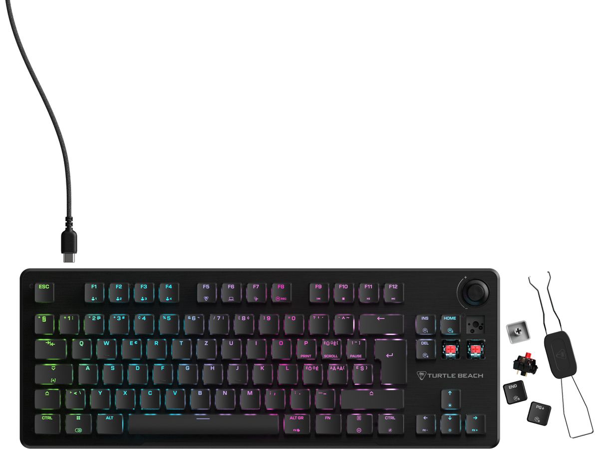 TURTLE BEACH Vulcan II TKL RGB Keyboard TBK-2003-02-CH Mech.Linear Switch, CH,Black (0840454401363)