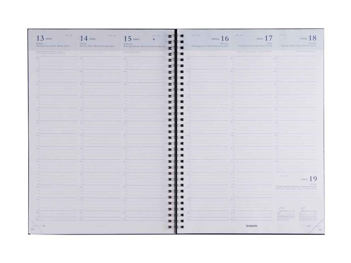 BREPOLS Agenda Omega 30 Kazar 2026 0.030.0685 1S/2P noir 21x29cm (5412303148115)