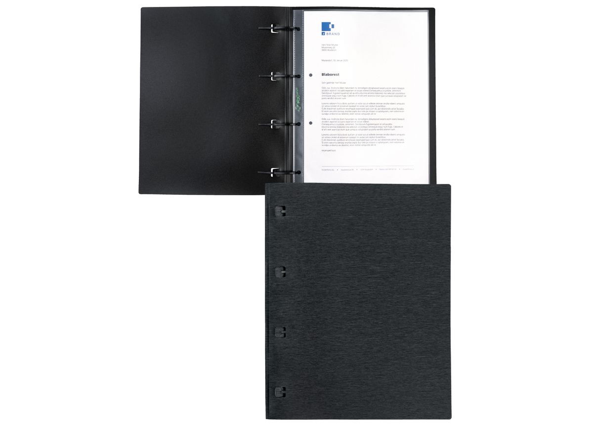 KOLMA Schnellhefter XL LineaVerde A4 11.026.06 schwarz, PP, Sand, recycling (7611967113554)