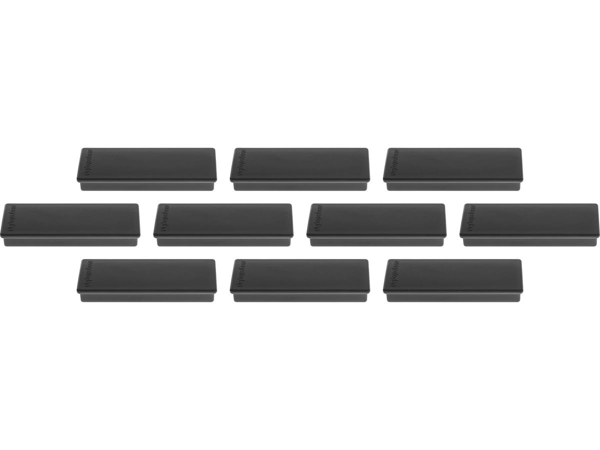 MAGNETOPLAN Supp. Calamita Rettang. 1665112 nero 10 pezzi (4013695011196)