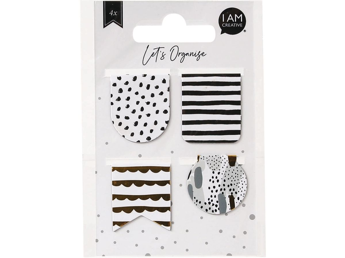 I AM CREATIVE Buchzeichen Let`s Organize 4035.04 magnetisch, 4 assortiert (7611983209569)