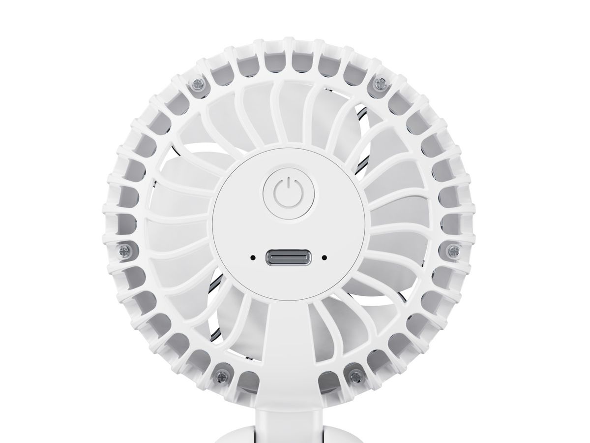 DELTACO Portable Neck Fan neck strap FT-776 White,Silver (7333048063380)