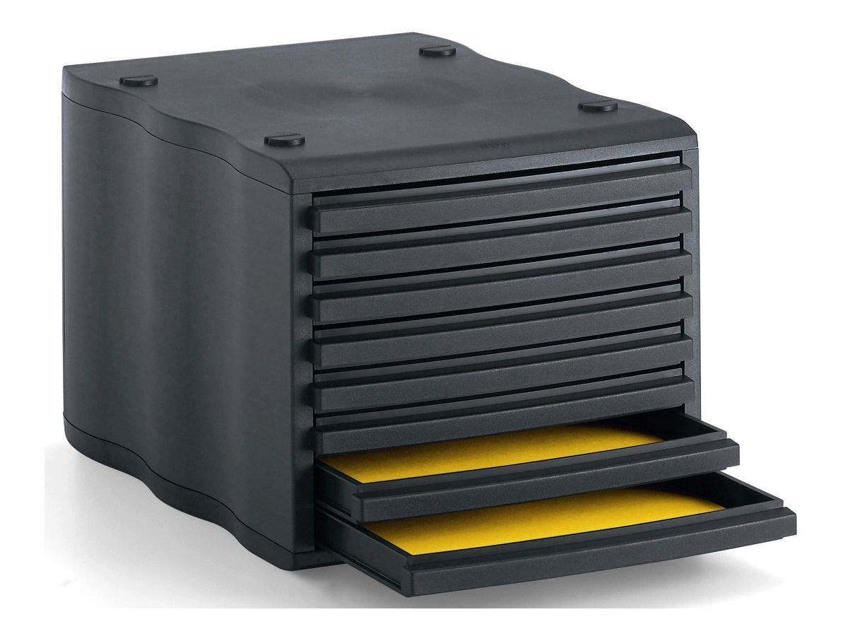 STYRO Schubladenbox styrowave 248-8550.99 schwarz 8 Schubladen (7612176102582)