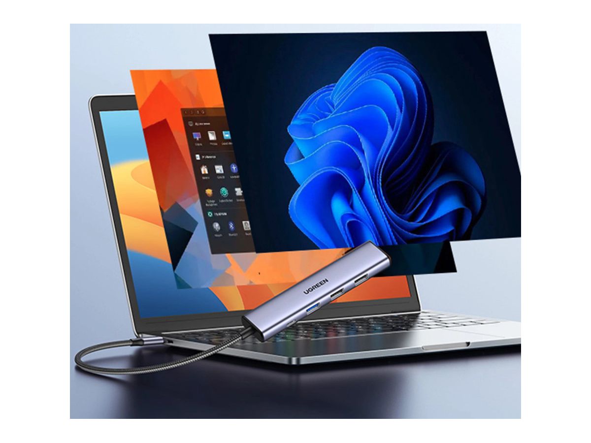 UGREEN USB-C Hub 5-in-1 15495 2 xUSB-A,USB-C,2.0,HDMI (6941876214952)