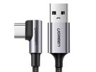 UGREEN USB-A to USB-C Cable 2m 50942 Right Angle, Space Gray (6957303859429)