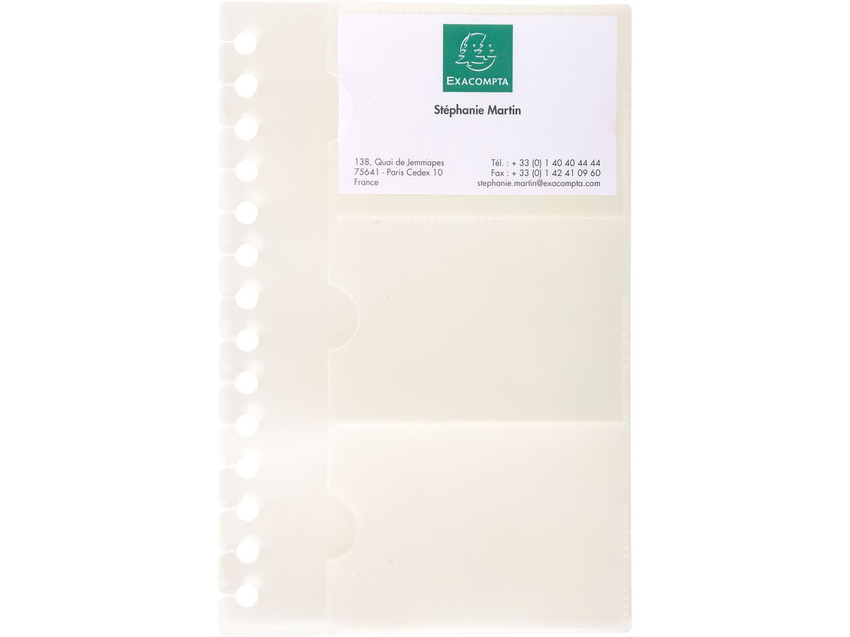 EXACOMPTA Libro carte da visita Exacard 85034E Set sostit. 10 pz. 19x12.5cm (3130630850342)
