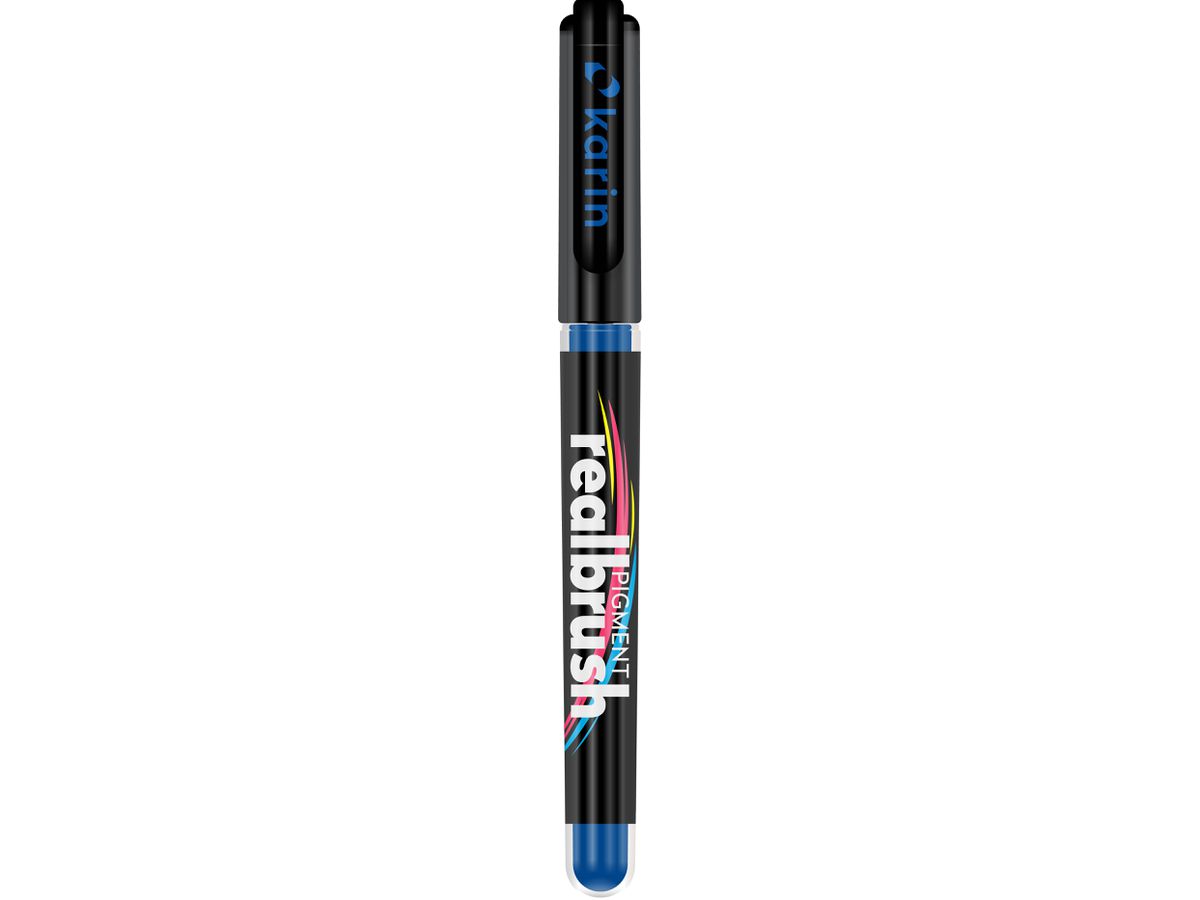 KARIN Real Brush Pen 0.4mm 33Z300 Pigment, azzurro (5904446032180)