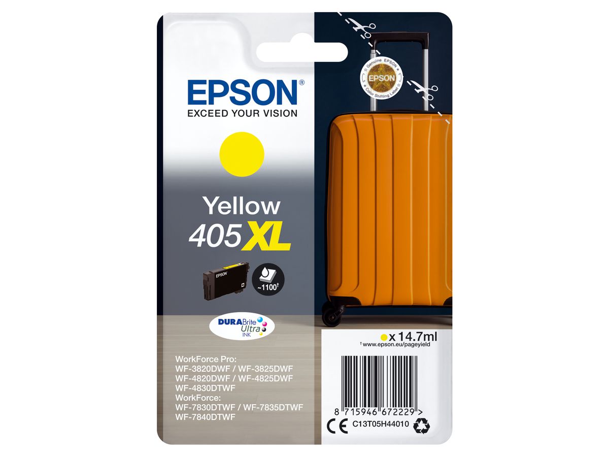 EPSON Cartouche d'en. 405XL yellow T05H44010 WF-7830DTWF 1100 pages (8715946672229)
