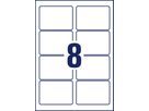 AVERY ZWECKFORM Etichette 88,9x63,5mm C6081-10 bianco, glossy 80 pezzi (4004182060810)