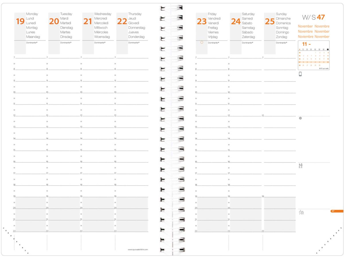 QUO-VADIS Agenda Time&Life large 2026 615015Q 1S/2P noir ML 16x24cm (3371010365906)