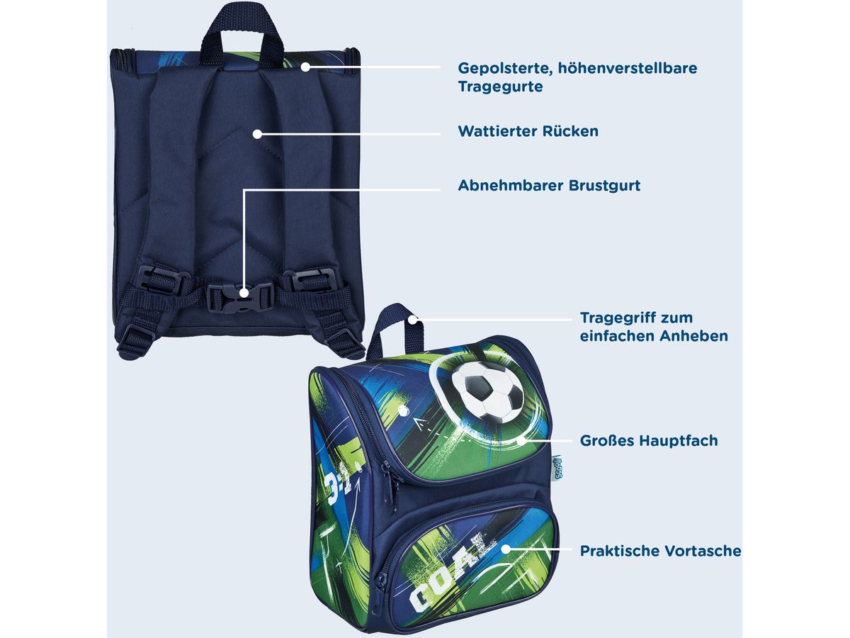 SCOOLI Zaino per l'asilo Cutie CSFO8243 Soccer Champ (4043946326618)