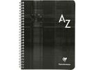 CLAIREFONTAINE Spiralheft mit Index 17x22cm 8949 5mm, A-Z, ass. 50 Blatt (3329680894905)
