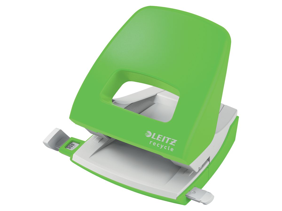 LEITZ Locher NeXXt Recycle 5003-00-55 grün, C02 neutral 30 Blatt (4002432135295)