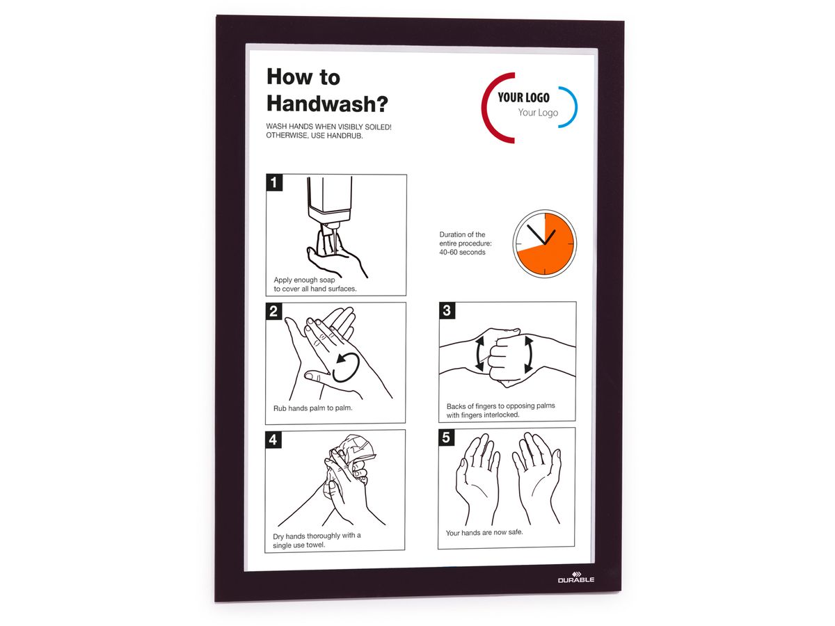 DURABLE Sichtfenster Duraframe 487201 schwarz, selbstklebend 2 Stk. (4005546404875)