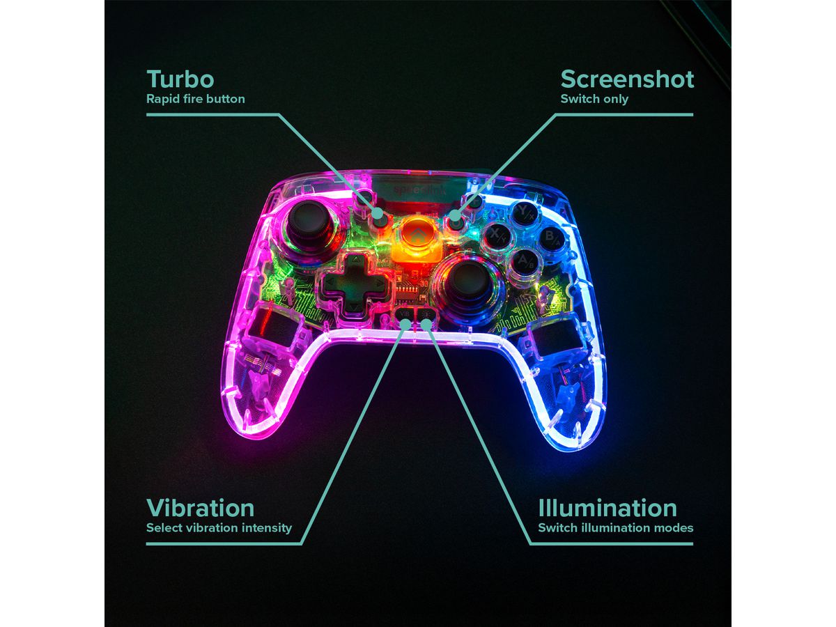 SPEEDLINK RAIT NX RGB Gamepad SL-650115-CR Wirel.Wired,PC/And.Swit.OLED (4027301319002)