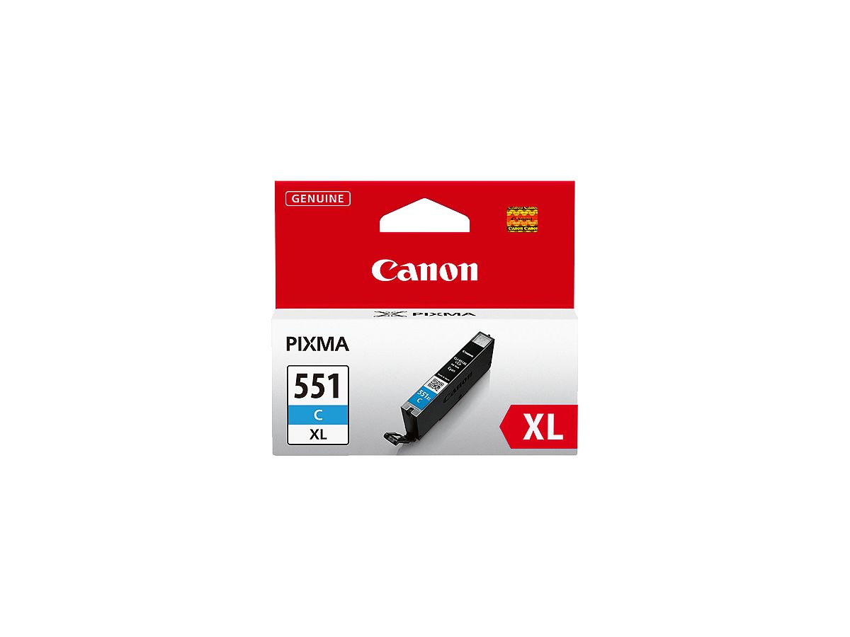 CANON Cartouche d'encre XL cyan CLI-551XLC PIXMA MG5450 11ml (4960999904931)