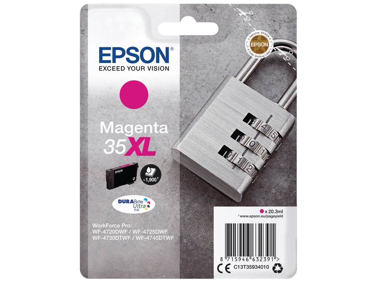 EPSON Cart. d'encre XL magenta T359340 WF-4720/4725DWF 1900 pages (8715946632391)