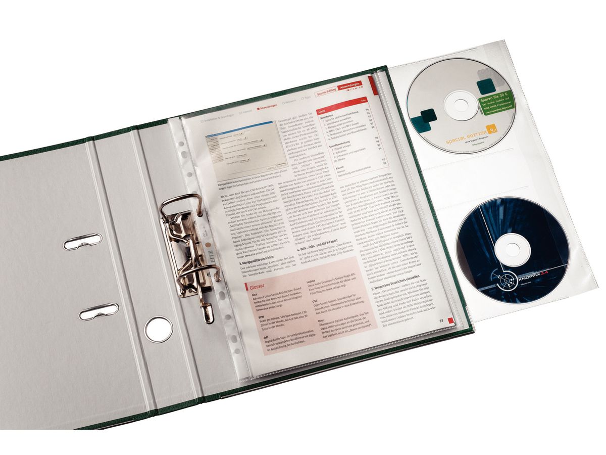 LEITZ Dossier Brochure/CD A4 47613003 grainée, 0,12mm 5 pcs. (4002432363407)