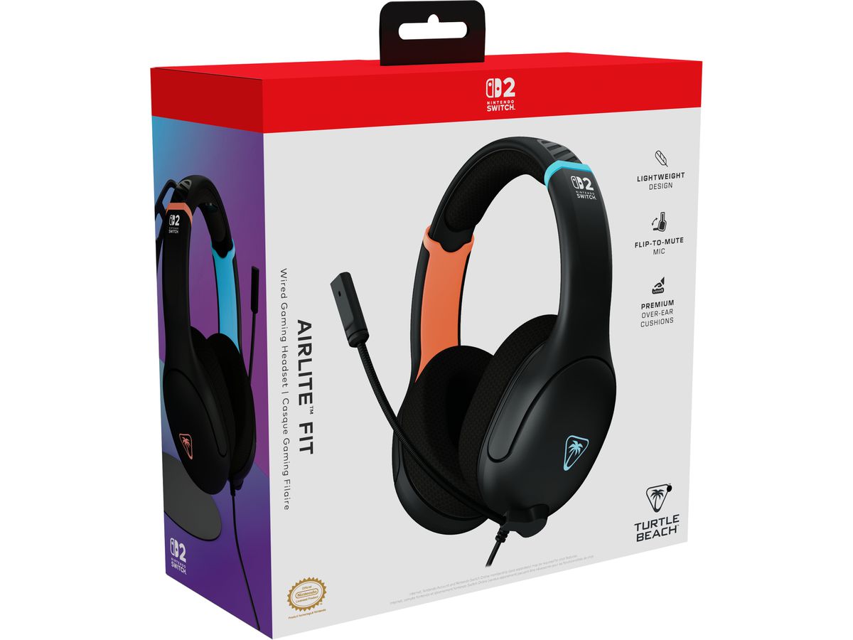 TURTLE BEACH Airlite Fit Headset TBS-8003-95 Wired Black NSW2 (0840454402216)