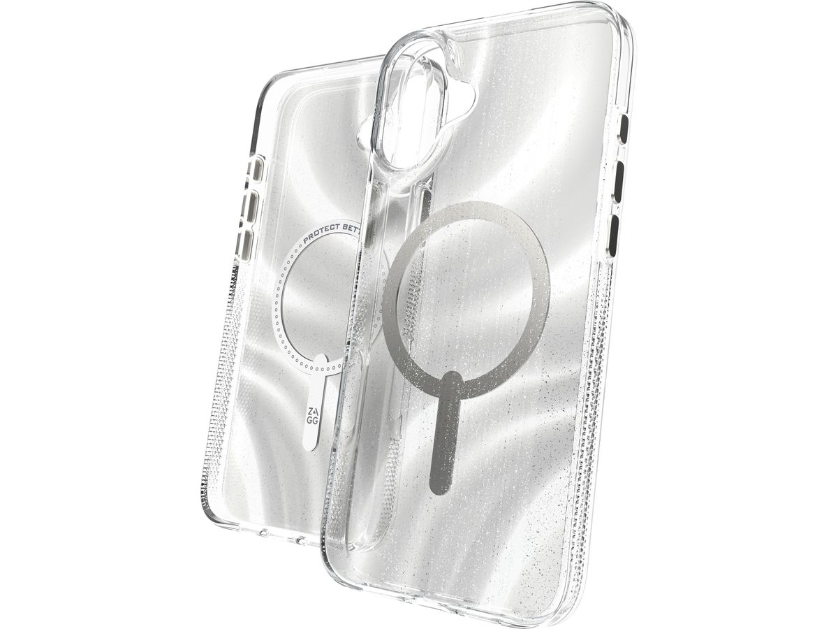 ZAGG Milan Cases Snap Apple 702315119 iPhone 16 Plus,Swirl Glitter (0840390319555)