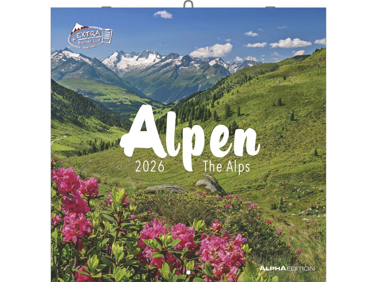 ALPHA EDITION Bildkalender 2026 160009 Alpen ML 30x30cm (4069095000094)