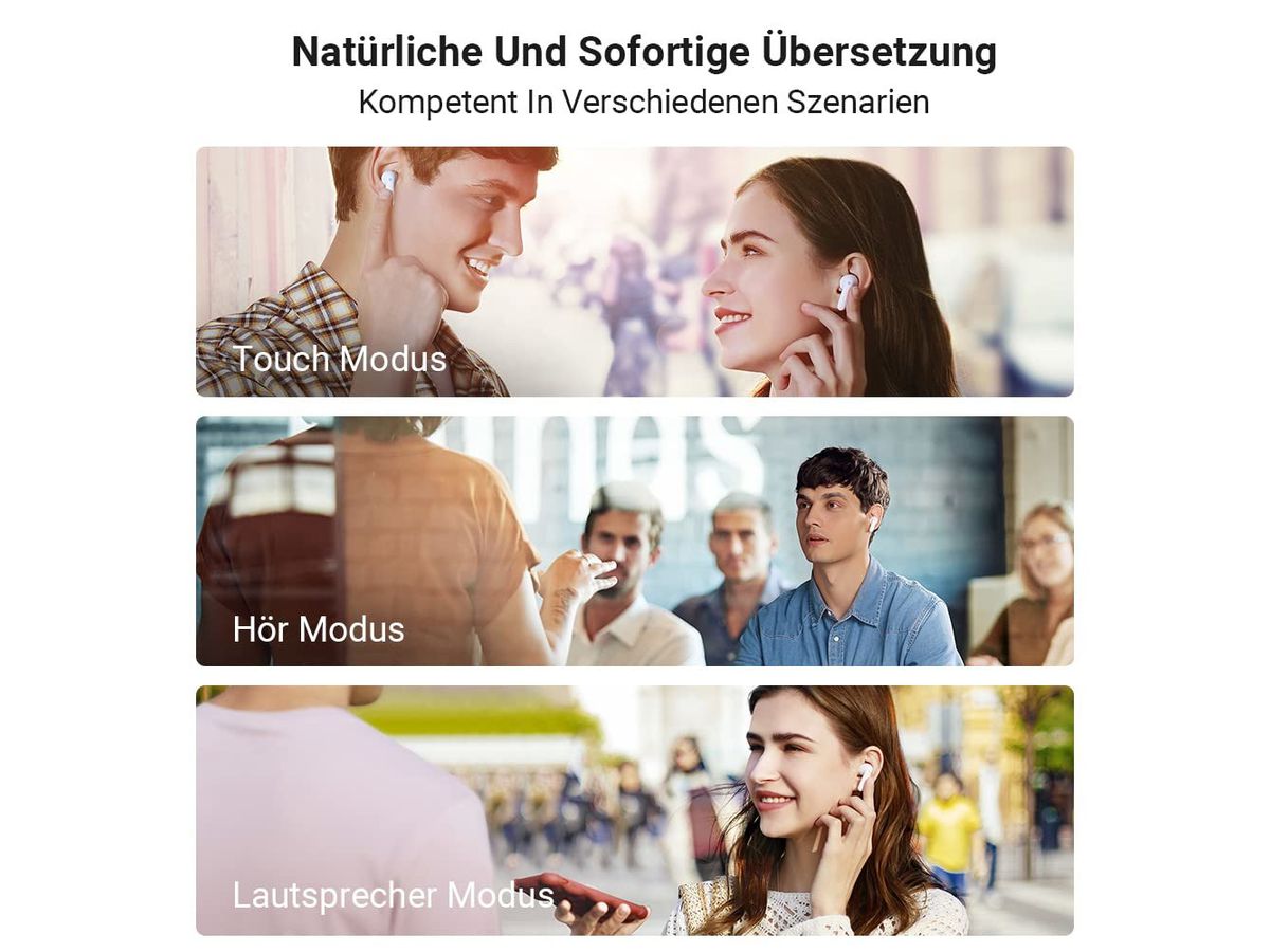 TIMEKETTLE M3 Translator Earphones M3 OFF Offline Version White (6971362040215)