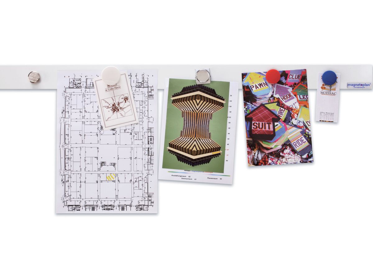 MAGNETOPLAN Rail mural 1000mm 16151 blanc 10 pcs. (4013695010588)