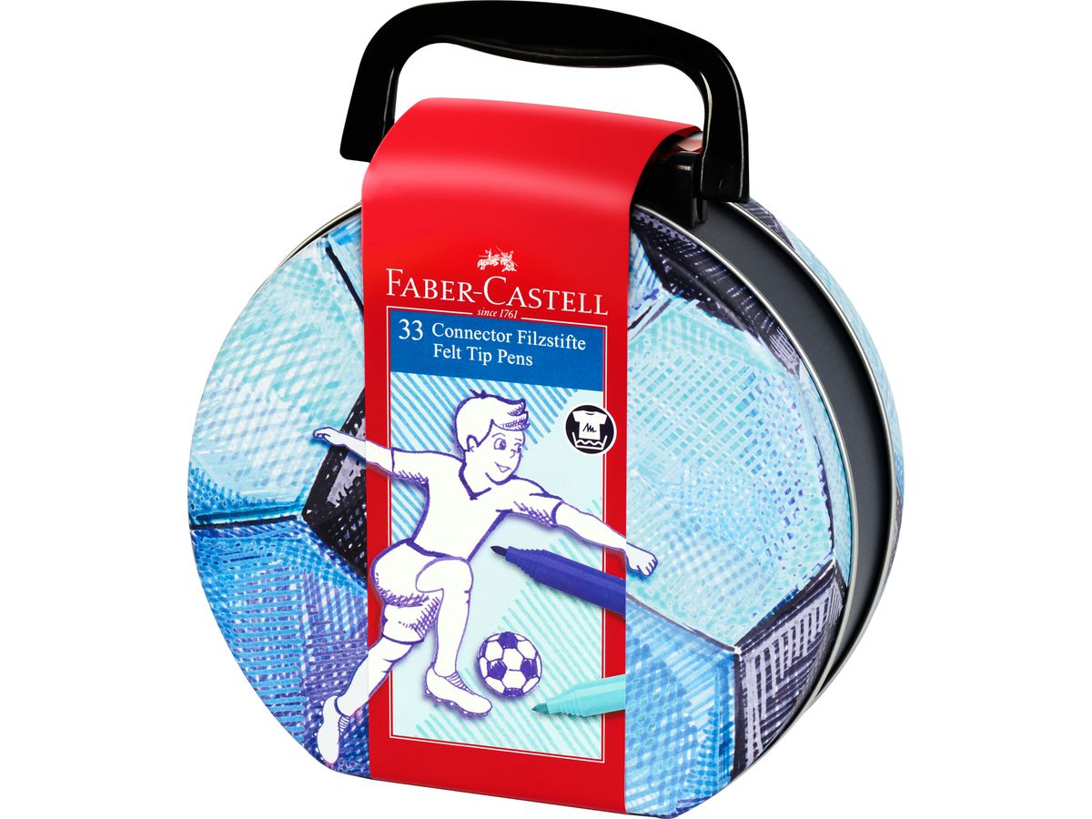 FABER-CASTELL Connector Feutres 155538 Boite de foot (4005401555384)