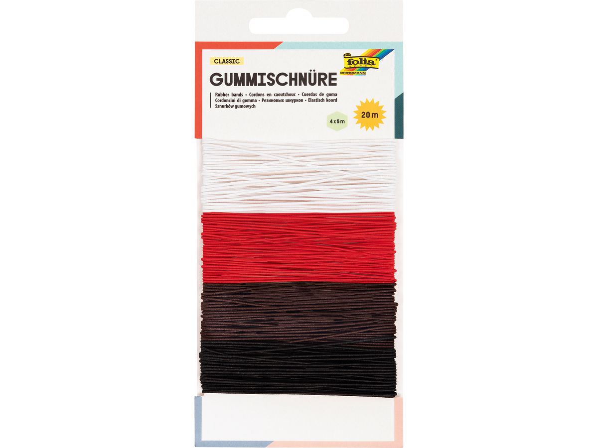 FOLIA Cordoncini di gomma 5m 13701 4 colori (4001868066159)
