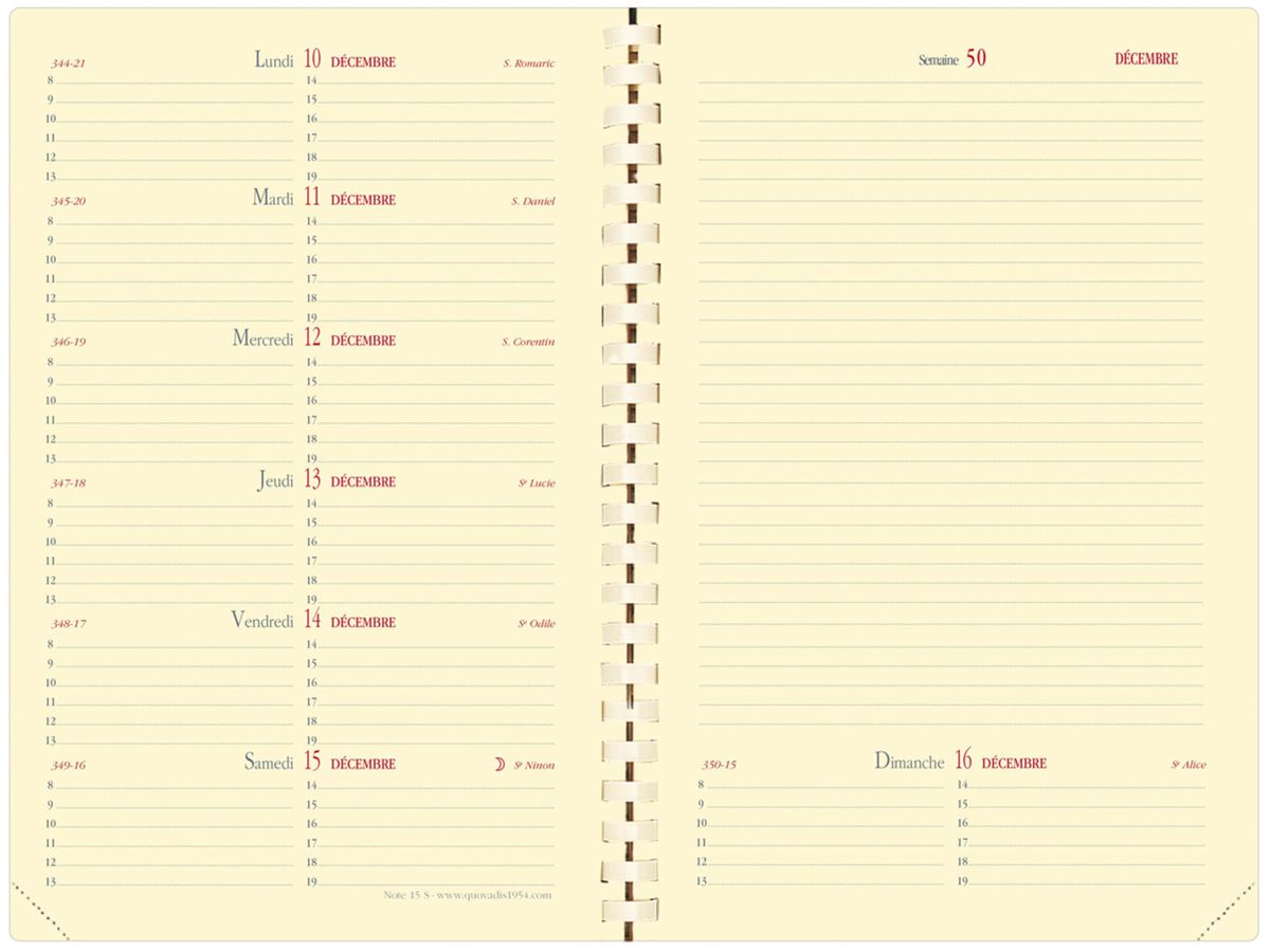 QUO-VADIS Agenda Soho Note15S 2026 679047Q 1S/2P noir FR 10x15cm (3371010448371)