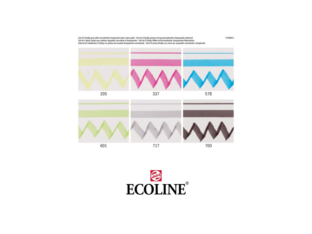 TALENS Ecoline Duotip Basis Set 11609910 6 couleurs (8712079470029)