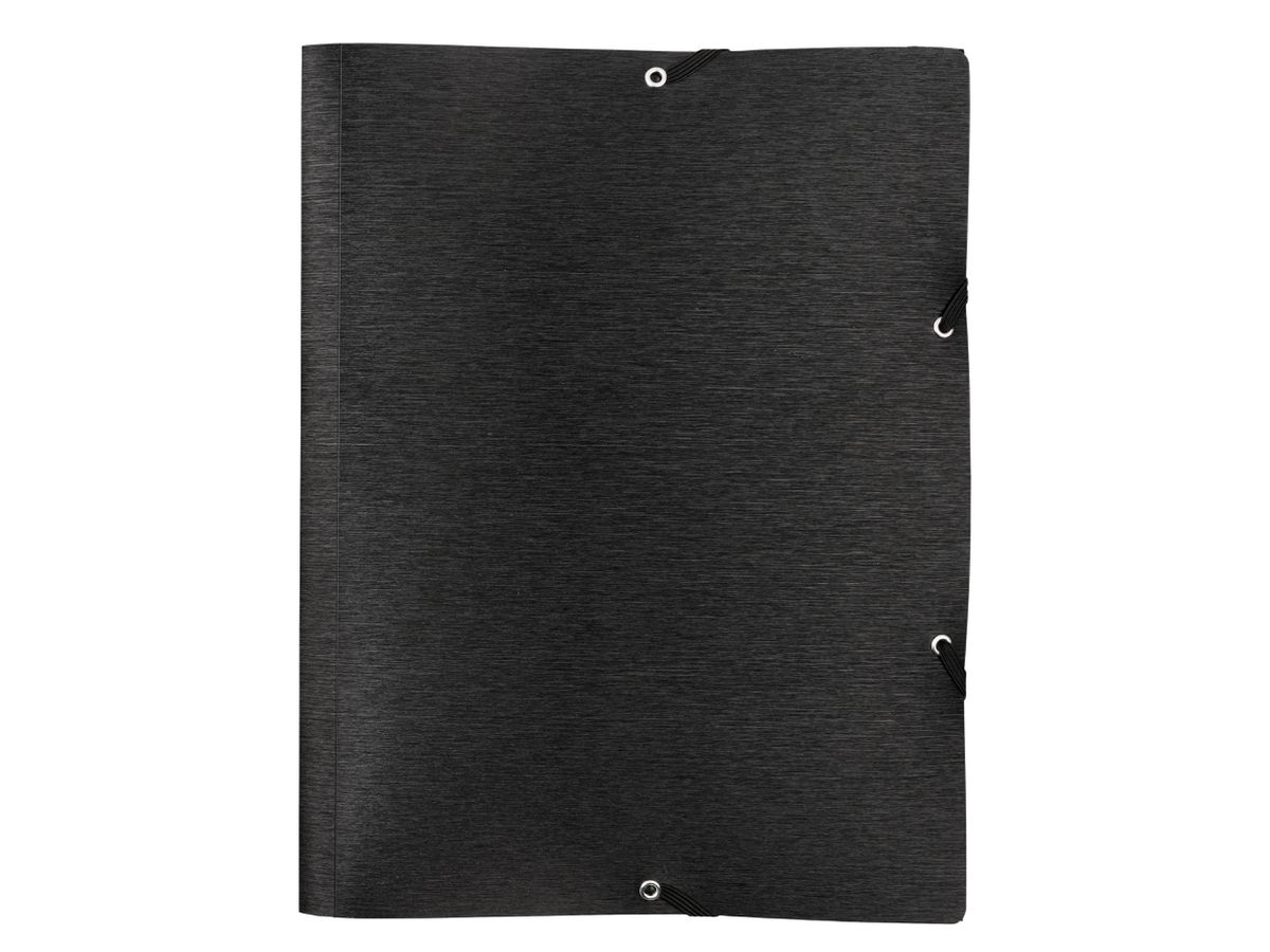 KOLMA Pochette à élast.LineaVerde A4 11.077.06 noir, PP, Sand, recycling (7611967113585)