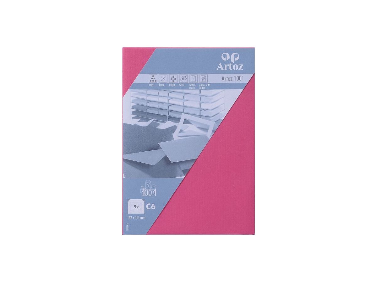 ARTOZ Enveloppes 1001 C6 107324184 100g, fuchsia 5 pcs. (7612450704907)