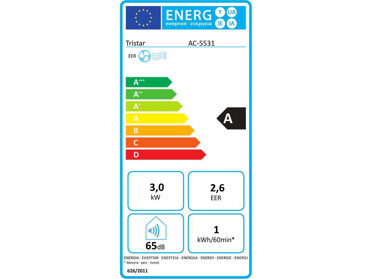 TRISTAR Climatiseur 1149W AC-5531 blanc (8713016049254)