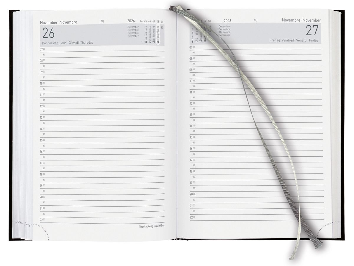 BIELLA Agenda Executive 2026 806510020026U 1J/1P noir ML 14.5x20.5cm (7611365523764)
