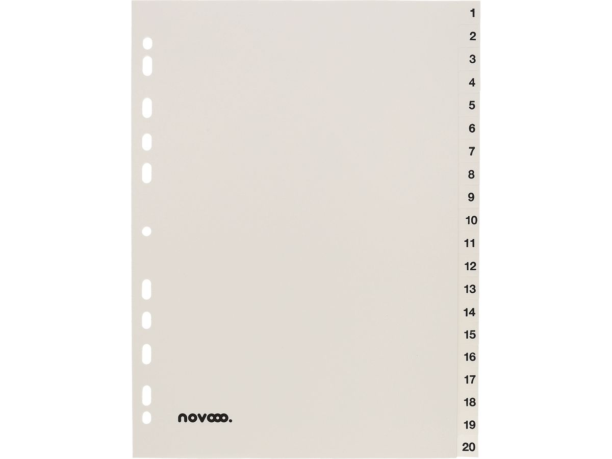 NOVOOO Register PP A4 40999 weiss 1-20 (9010729032559)