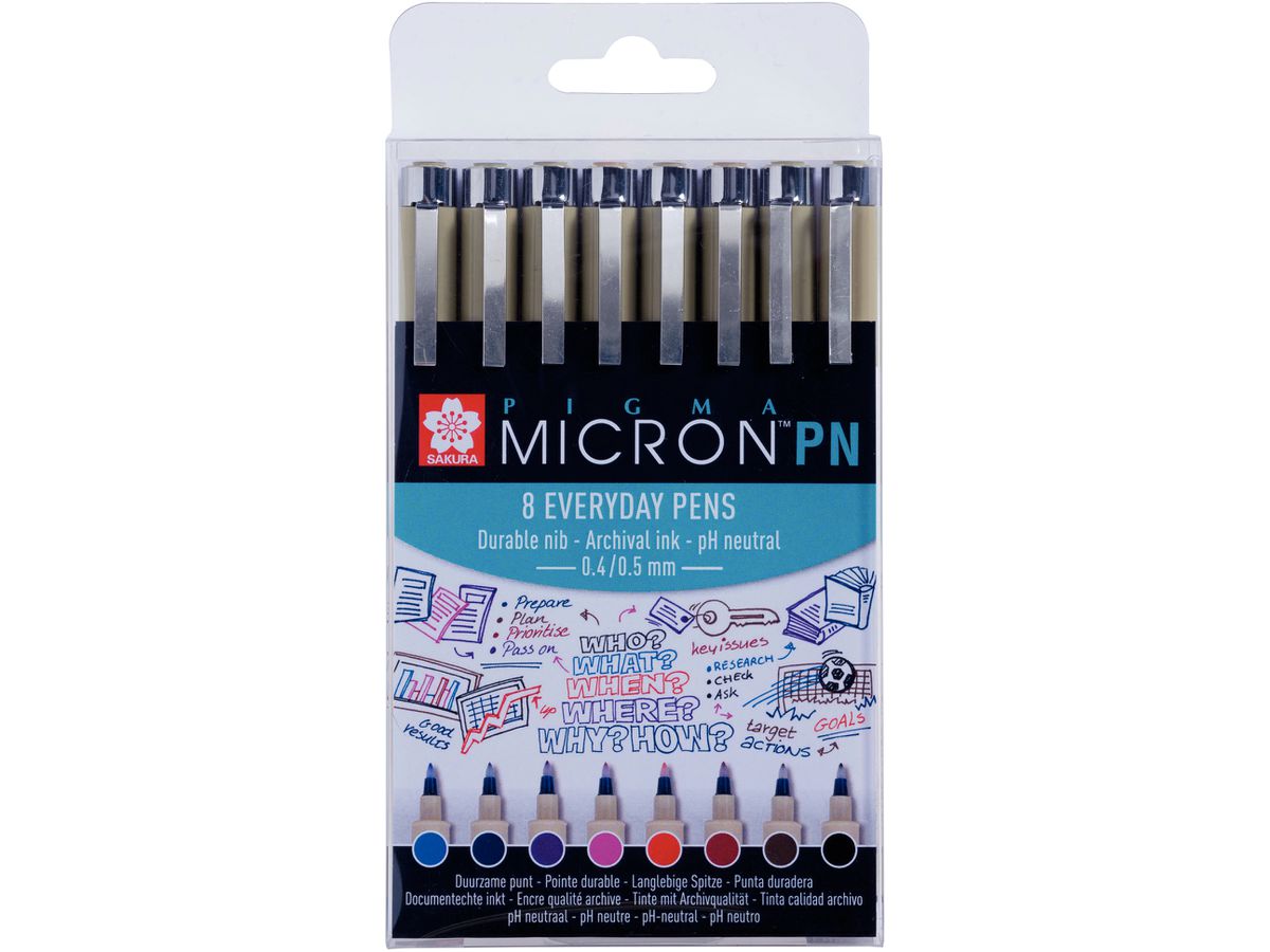 SAKURA Pigma Micron PN POXSDKPN8 Everyday, 8 colori (8712079409388)