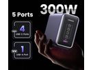 UGREEN USB Desktop Charger Nexode 90903B 300W, 5-Port,PD,GaN (6941876221820)