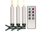 STAR TRADING LED Baumkerzen Flamme 12cm 12.003-43 weiss, Remote 10 Stück (7391482061225)