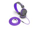 JLAB JBuddies Studio Kids On-Ear IEUHJKSTUDIORGRYPRP6 Wired, Grey/Purple (0812887015431)