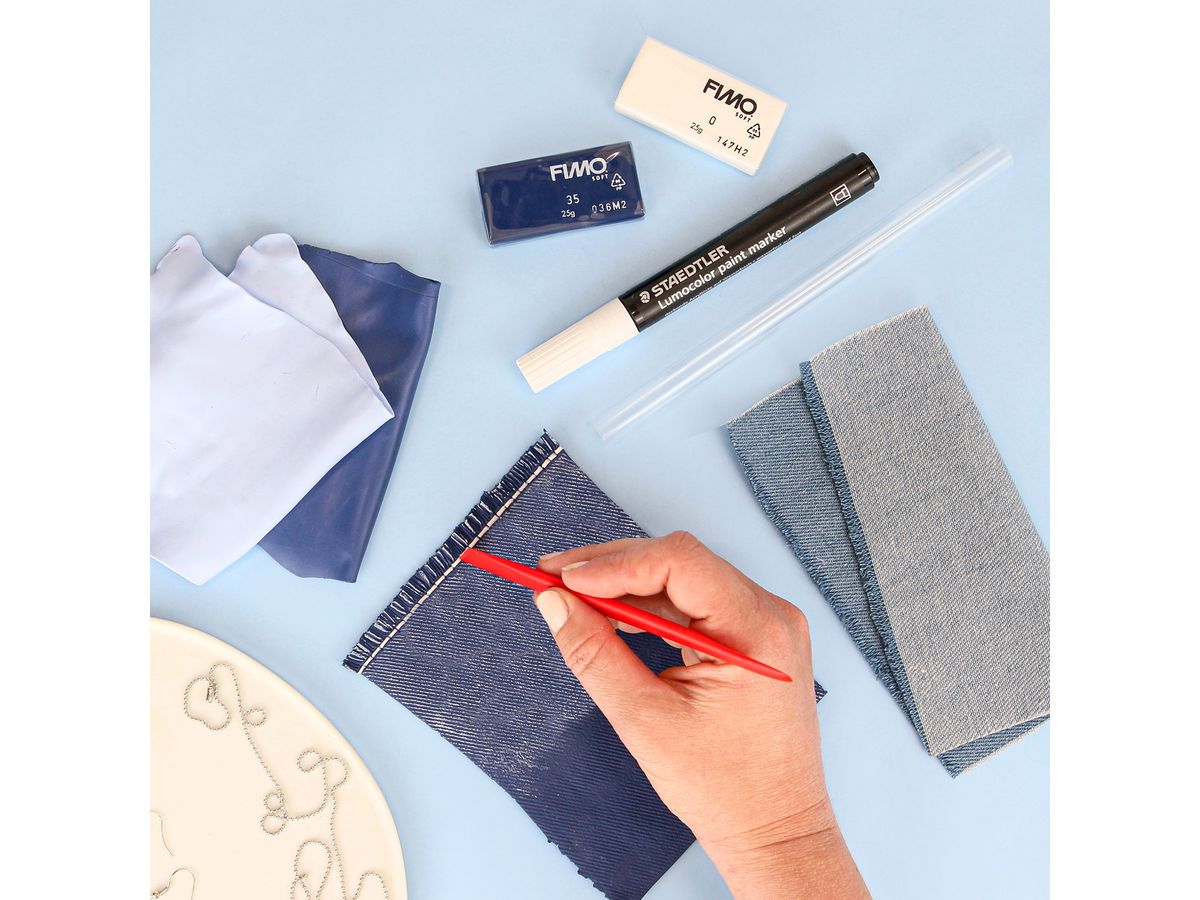 FIMO Set di modellazione 4x25g 8025HTC2 Design del jeans (4007817101797)