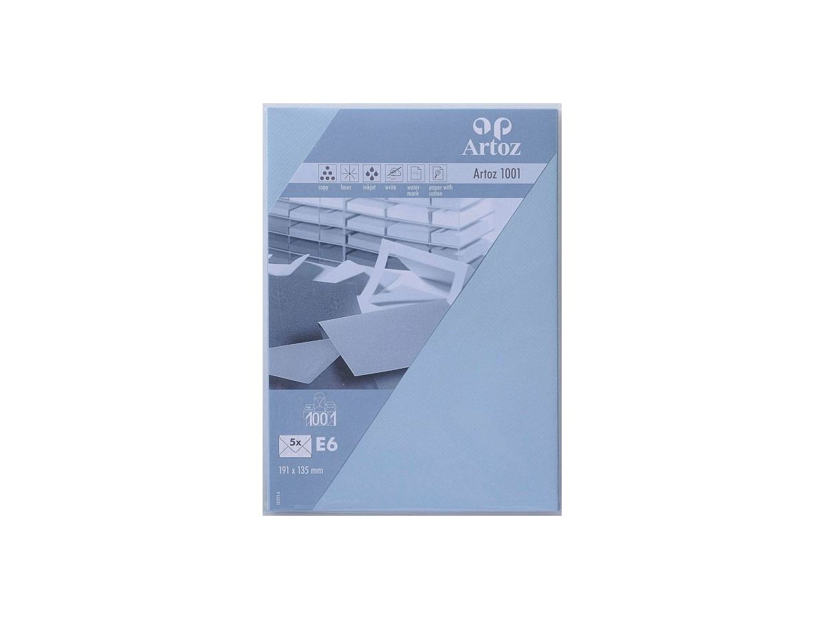 ARTOZ Enveloppes 1001 E6 107374184 100g, bleu pastel 5 pcs. (7612450246940)