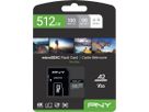 PNY micro-SDXC Pro Elite 512GB P-SDUX512U3100PRO-GE UHS-I U3 A2 & adapter (0751492623580)