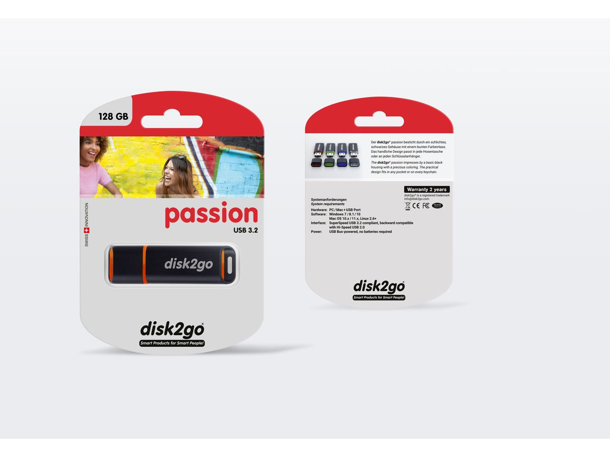 DISK2GO USB-Stick passion 3.0 128GB 30006497 USB 3.0 (7640111166573)