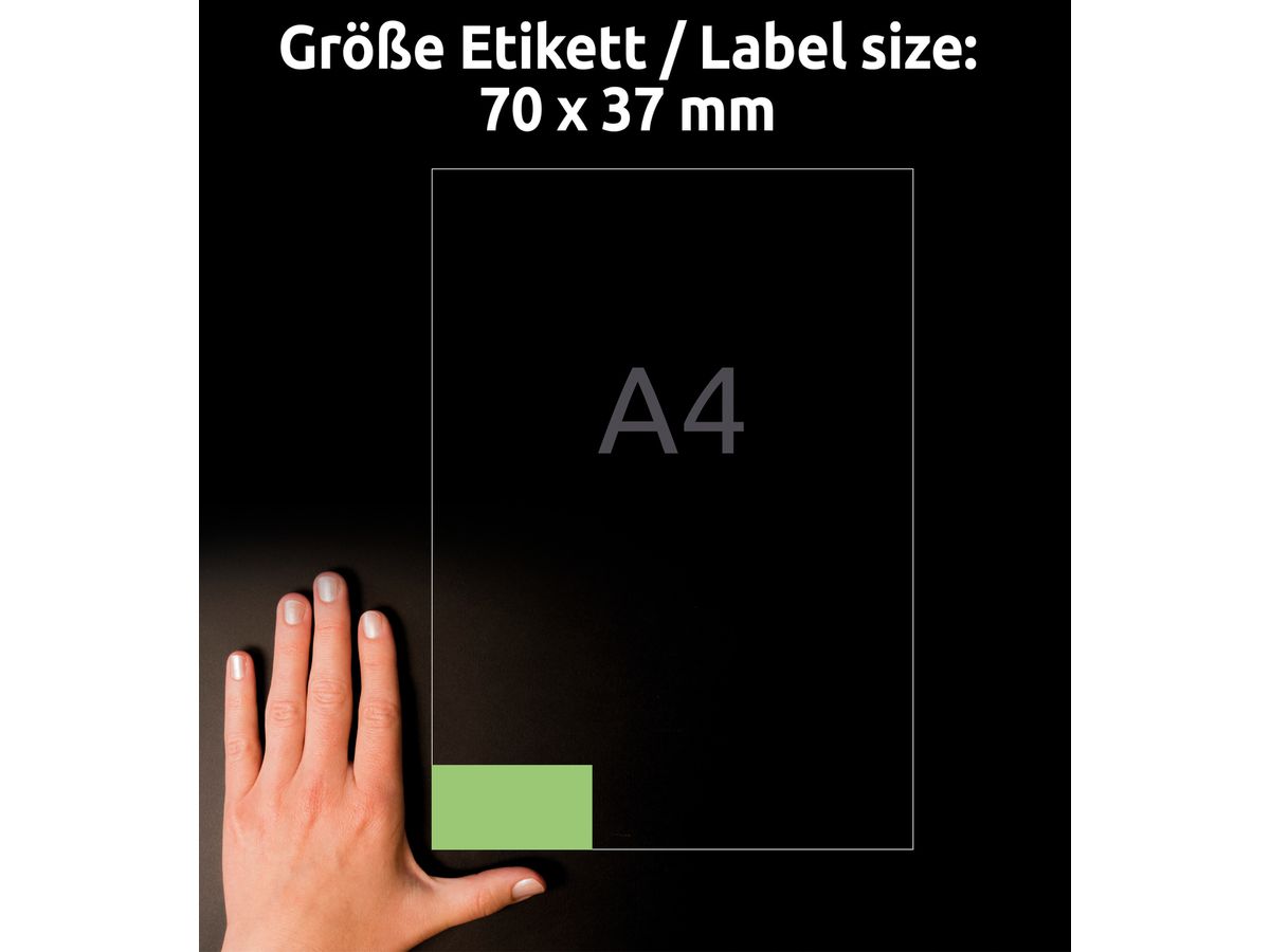 AVERY ZWECKFORM Etiquettes 70×37mm 3450 vert 2400 pcs. (4004182034507)
