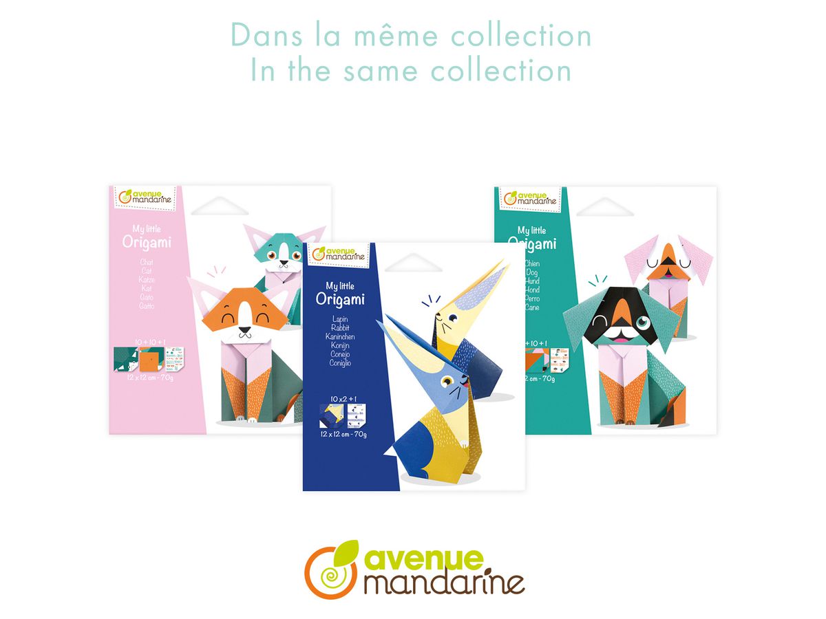 MANDARINE Origamipapier 12x12cm OR510C Mon petit Fisch 20 Blatt (3609510575106)