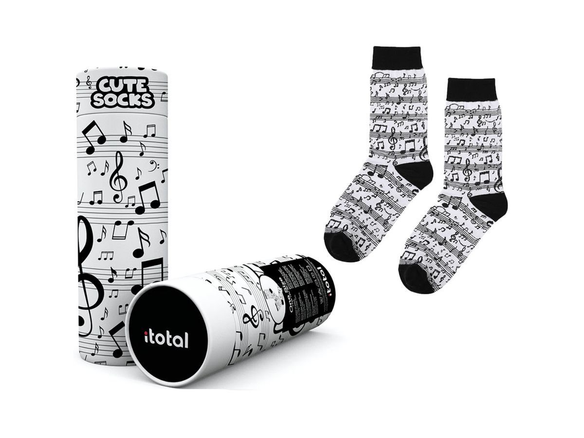 I-TOTAL Calzini, Musik XL2828 bianco (8059037079406)