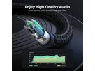 UGREEN Audio Cable 3.5mm Fem./2 Male 20899 aluminum Case, Black (6957303828999)