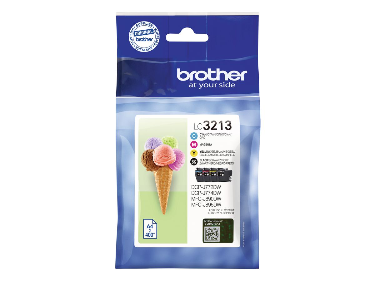 BROTHER Valuepack inchiostro CMYBK LC-3213VAL DCP-J774DWW 400 pagine (4977766780162)