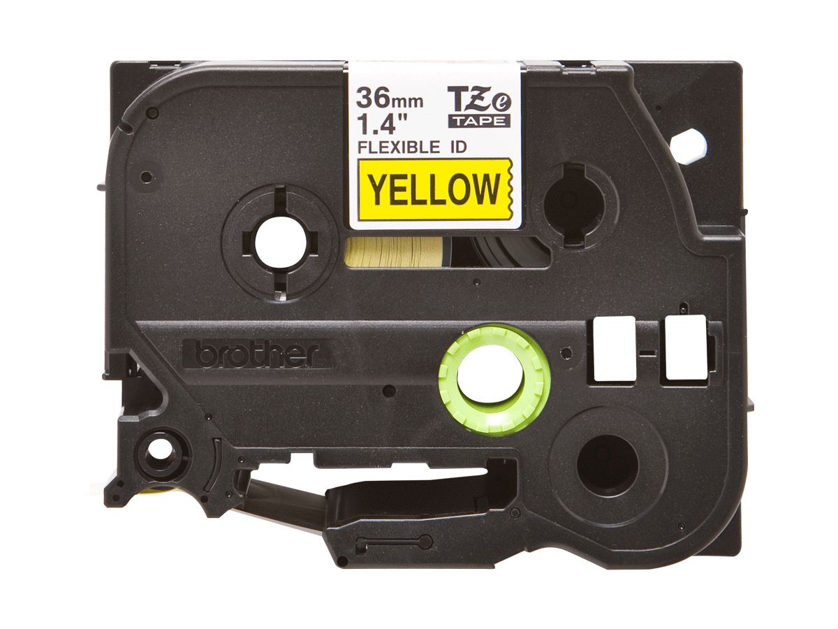 PTOUCH Flexitape laminé noir/jaune TZe-FX661 pour PT-550 36 mm (4977766683906)